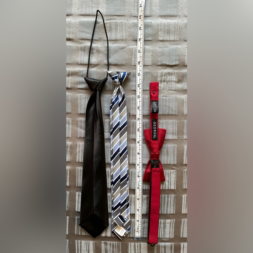 Boys Shirt, Vest, Pants, Bow Tie, Clip Tie & Elastic Tie - Picture 3 of 15